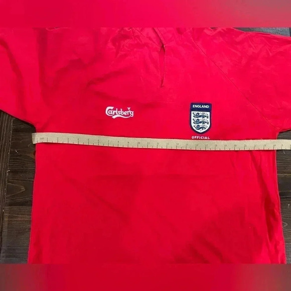Carlsberg Official Beer England Mens Football Soccer Polo - Picture 7 of 8
